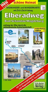 Abbildung von: Radwanderkarte Elberadweg Bad Schandau - Magdeburg - Barthel, A