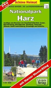 Abbildung von: Große Wanderkarte-, Ski- und Radwanderkarte Nationalpark Harz - Barthel, A