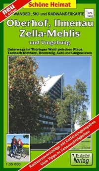 Abbildung von: Wander-, Ski- und Radwanderkarte Oberhof, Ilmenau, Zella-Mehlis und Umgebung - Barthel, A