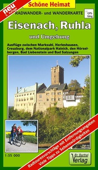 Abbildung von: Radwander- und Wanderkarte Eisenach, Ruhla und Umgebung - Barthel, A