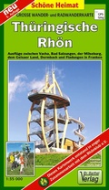 Cover: Gro&szlig;e Radwander- und Wanderkarte Th&uuml;ringische Rh&ouml;n - Barthel, A