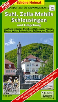 Abbildung von: Wander-, Ski- und Radwanderkarte Suhl, Zella-Mehlis, Schleusingen und Umgebung - Barthel, A