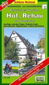 Abbildung von: Radwander- und Wanderkarte Bayerisches Vogtland, Hof, Rehau und Umgebung - Barthel, A