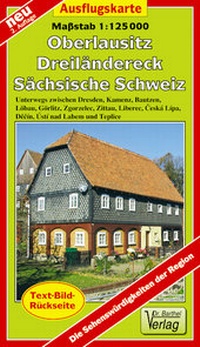 Abbildung von: Ausflugskarte Oberlausitz, Dreiländereck, Sächsische Schweiz - Barthel, A