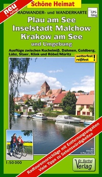 Abbildung von: Radwander- und Wanderkarte Plau am See, Inselstadt Malchow, Krakow am See und Umgebung - Barthel, A
