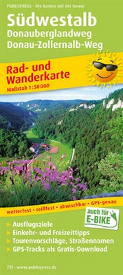 Abbildung von: Südwestalb, Donauberglandweg, Donau-Zollernalb-Weg - Freytag-Berndt und ARTARIA