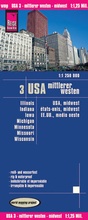 Cover: Reise Know-How Landkarte USA 03, Mittlerer Westen (1.1.250.000) : Illinois, Indiana, Iowa, Michigan, Minnesota, Missouri, Wisconsin - Reise Know-How Verlag Peter Rump GmbH