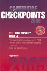 Abbildung von: Cambridge Checkpoints VCE Chemistry Unit 4 2005 - Cambridge University Press