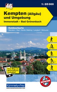Abbildung von: Kempten (Allgäu) und Umgebung, Immenstadt, Bad Grönenbach - Kümmerly+Frey