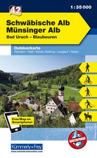 Abbildung von: Schwäbische Alb - Münsinger Alb Nr. 42 Outdoorkarte Deutschland 1:35 000 - Kümmerly+Frey