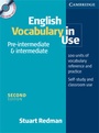 Cover: English Vocabulary in Use Pre-Intermediate and Intermediate Book and CD-ROM Pack - Cambridge University Press