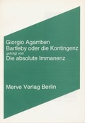 Cover: Bartleby oder die Kontingenz - Merve