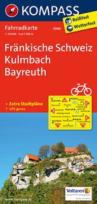 Abbildung von: KOMPASS Fahrradkarte 3096 Fränkische Schweiz, Kulmbach, Bayreuth 1:70.000 - KOMPASS-Karten