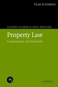 Cover: Property Law - Cambridge University Press