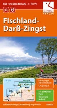 Abbildung von: Rad- und Wanderkarte Fischland-Darß-Zingst - Klemmer-Verlag