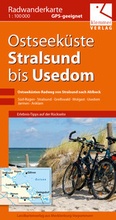 Cover: Radwanderkarte Ostseek&uuml;ste Stralsund bis Usedom - Klemmer-Verlag