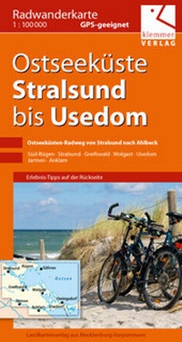 Abbildung von: Radwanderkarte Ostseeküste Stralsund bis Usedom - Klemmer-Verlag