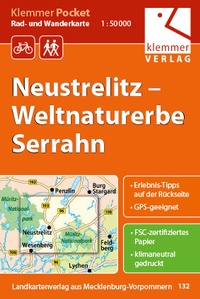 Abbildung von: Klemmer Pocket Rad- und Wanderkarte Neustrelitz - Weltnaturerbe Serrahn - Klemmer-Verlag
