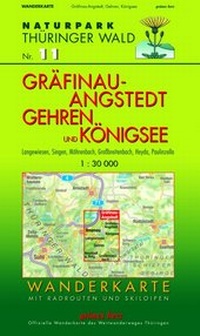 Abbildung von: Wanderkarte Gräfinau-Angstedt, Gehren und Königsee - grünes herz