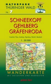Abbildung von: Wanderkarte Schneekopf/Gehlberg und Gräfenroda - grünes herz