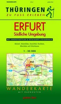 Abbildung von: Wanderkarte Erfurt, Südliche Umgebung - grünes herz