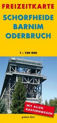 Abbildung von: Freizeitkarte Schorfheide, Barnim, Oderbruch - grünes herz