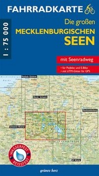 Abbildung von: Fahrradkarte Die großen Mecklenburgischen Seen - grünes herz
