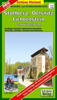Abbildung von: Wander- und Radwanderkarte Stollberg, Oelsnitz, Lichtenstein und Umgebung - Barthel, A