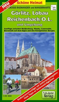 Abbildung von: Große Radwander- und Wanderkarte Görlitz, Löbau, Reichenbach/O.L. und Umgebung - Barthel, A