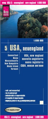 Abbildung von: Reise Know-How Landkarte USA 05, Neuengland (1:600.000) : Connecticut, Maine, Massachusetts, New Hampshire, Rhode Island, Vermont - Reise Know-How Verlag Peter Rump GmbH