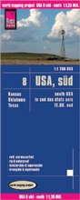 Cover: Reise Know-How Landkarte USA 08, S&uuml;d (1:1.250.000) : Kansas, Oklahoma, Texas - Reise Know-How Verlag Peter Rump GmbH