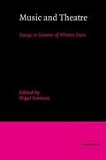 Cover: Music and Theatre - Cambridge University Press