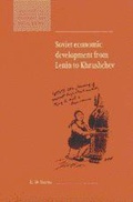 Cover: Soviet Economic Development from Lenin to Khrushchev - Cambridge University Press
