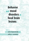 Cover: Behavior and Mood Disorders in Focal Brain Lesions - Cambridge University Press