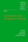 Cover: Kant: Groundwork of the Metaphysics of Morals - Cambridge University Press