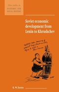 Cover: Soviet Economic Development from Lenin to Khrushchev - Cambridge University Press