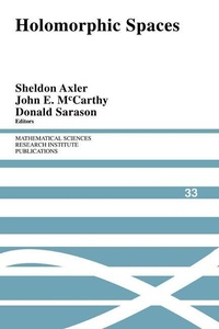 Enlarge image Cover: Holomorphic Spaces - Cambridge University Press