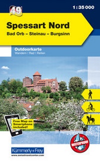 Abbildung von: Spessart Nord Nr. 49 Outdoorkarte Deutschland 1:35 000 - Kümmerly+Frey