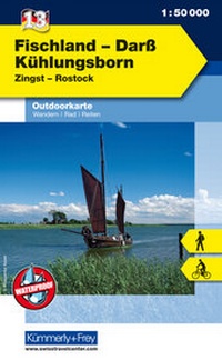 Abbildung von: Fischland - Darss - Kühlungsborn Nr. 13 Outdoorkarte Deutschland 1:50 000 - Kümmerly+Frey