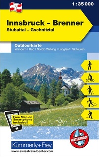 Abbildung von: Kümmerly+Frey Outdoorkarte Österreich 7 Innsbruck, Brenner 1:35.000 - Hallwag Kümmerly+Frey