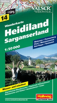 Abbildung von: Heidiland-Sarganserland Wanderkarte Nr. 14, 1:50 000 - Hallwag