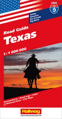 Abbildung von: Texas Strassenkarte 1:1 Mio., Road Guide Nr. 9 - Hallwag