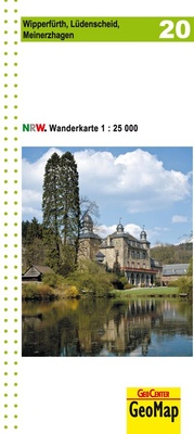 Abbildung von: Wipperfürth, Lüdenscheid, Meinerzhagen, topographische Wanderkarte NRW - GeoMap