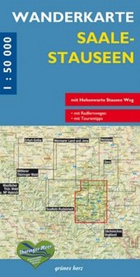 Abbildung von: Wanderkarte Saalestauseen - grünes herz