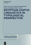 Cover: Egyptian-Coptic Linguistics in Typological Perspective - De Gruyter Mouton