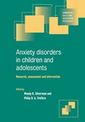 Cover: Anxiety Disorders in Children and Adolescents - Cambridge University Press