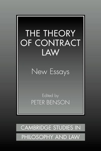 Abbildung von: The Theory of Contract Law - Cambridge University Press