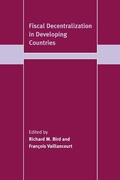 Cover: Fiscal Decentralization in Developing Countries - Cambridge University Press