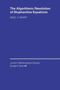 Abbildung von: The Algorithmic Resolution of Diophantine Equations - Cambridge University Press