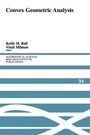 Cover: Convex Geometric Analysis - Cambridge University Press